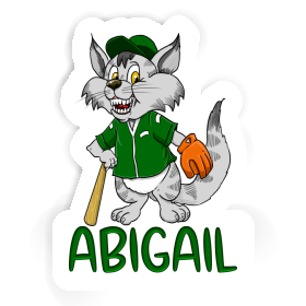 Sticker Abigail Baseball Cat Image