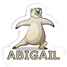 Yoga Bear Sticker Abigail Image