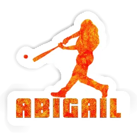 Sticker Abigail Baseball Player Image