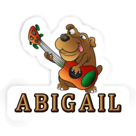 Abigail Sticker Guitar Dog Image