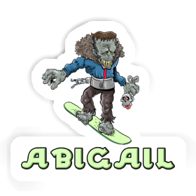 Snowboarder Sticker Abigail Image