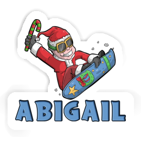 Abigail Sticker Christmas Snowboarder Image