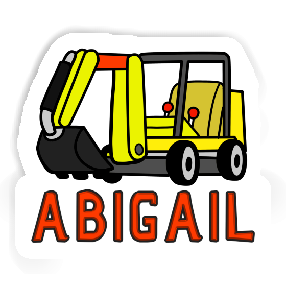 Mini-Excavator Sticker Abigail Laptop Image