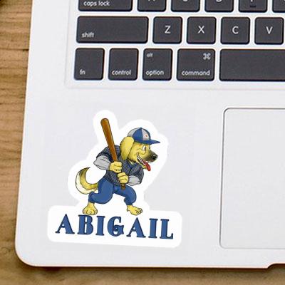 Abigail Sticker Baseball Dog Image