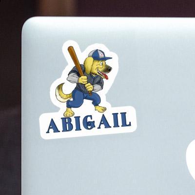 Abigail Sticker Baseball Dog Notebook Image