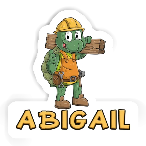 Bauarbeiter Aufkleber Abigail Image