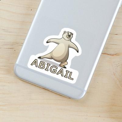 Yoga Bear Sticker Abigail Notebook Image