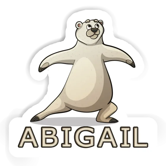 Yoga Bear Sticker Abigail Laptop Image