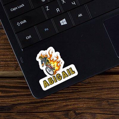 Freeride Biker Sticker Abigail Laptop Image