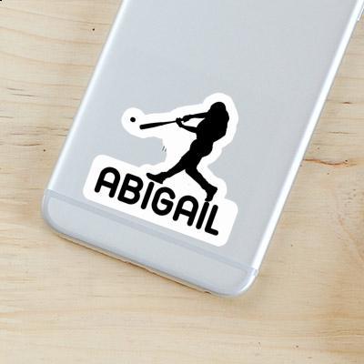 Baseball Player Sticker Abigail Laptop Image