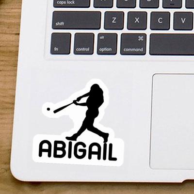 Baseball Player Sticker Abigail Notebook Image