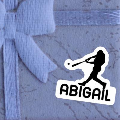 Baseball Player Sticker Abigail Laptop Image