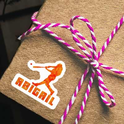 Sticker Abigail Baseball Player Laptop Image