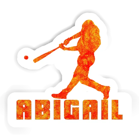 Sticker Abigail Baseball Player Notebook Image