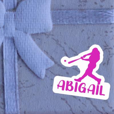 Abigail Sticker Baseball Player Notebook Image