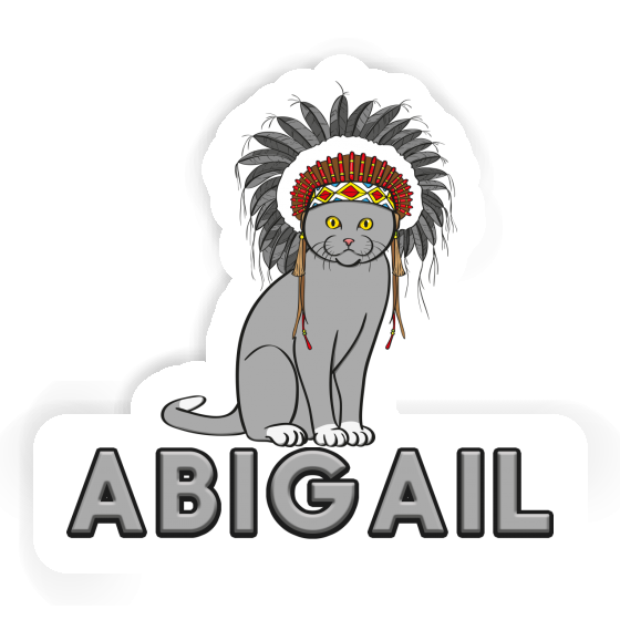 Abigail Aufkleber Indianer-Katze Image