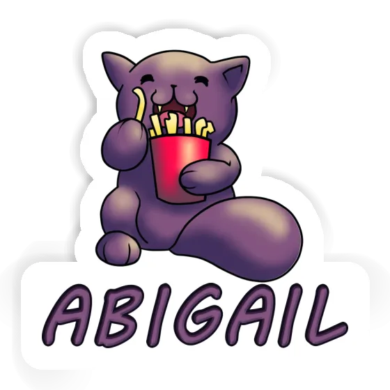 Abigail Autocollant Chat-frites Laptop Image