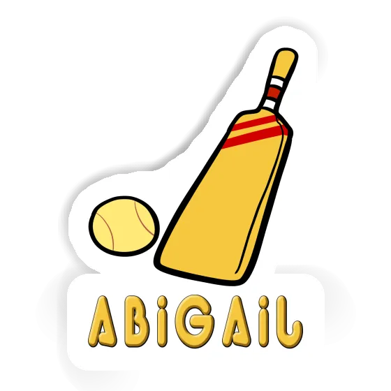 Abigail Sticker Cricket Bat Notebook Image