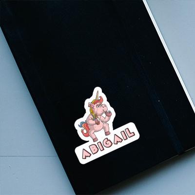 Sticker Abigail Smoking Unicorn Notebook Image