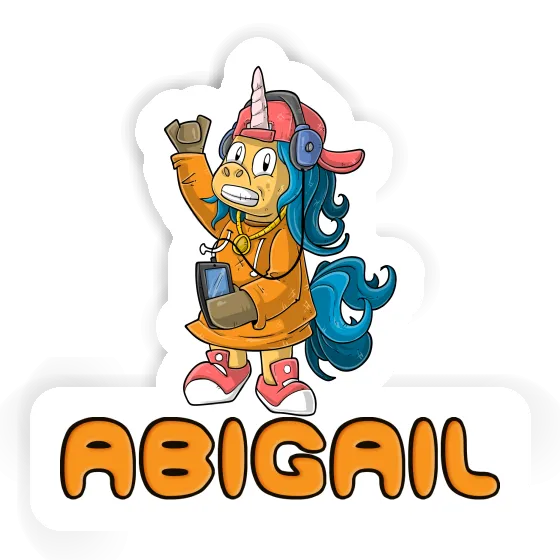 Abigail Sticker Hip-Hop Unicorn Laptop Image