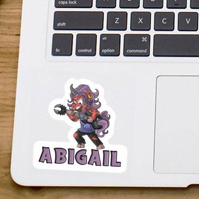 Abigail Sticker Rockendes Einhorn Laptop Image