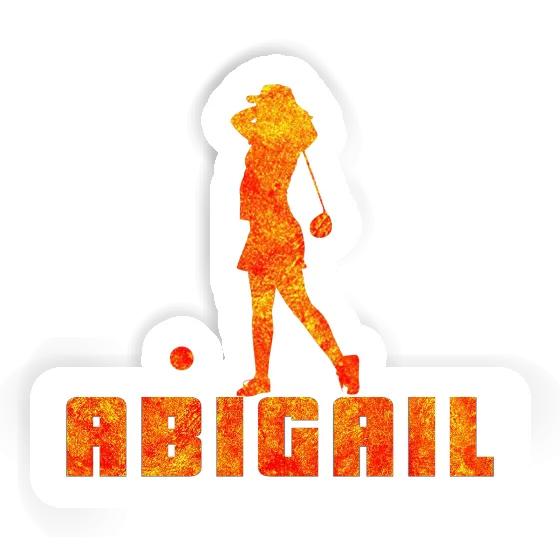 Golfer Sticker Abigail Laptop Image