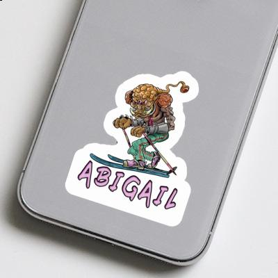 Sticker Abigail Telemark Skier Notebook Image