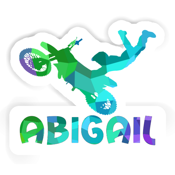 Motocross Rider Sticker Abigail Notebook Image