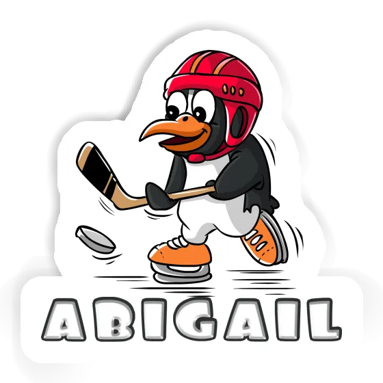 Sticker Ice Hockey Penguin Abigail Notebook Image