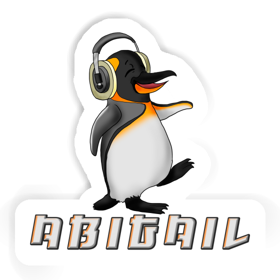 Abigail Sticker Music Penguin Notebook Image