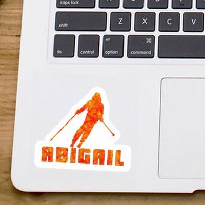 Skifahrerin Sticker Abigail Laptop Image