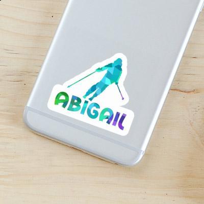 Skier Sticker Abigail Laptop Image