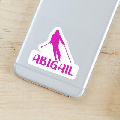 Skier Sticker Abigail Laptop Image