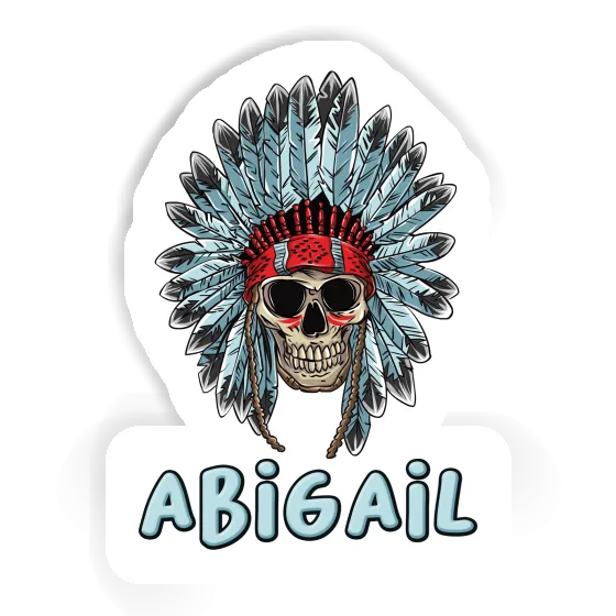 Autocollant Tête de mort indien Abigail Notebook Image