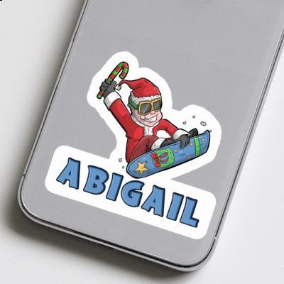 Abigail Sticker Christmas Snowboarder Laptop Image