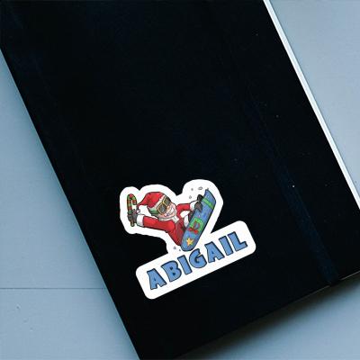 Abigail Sticker Christmas Snowboarder Notebook Image