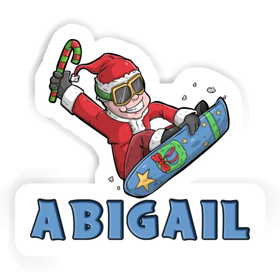 Abigail Sticker Christmas Snowboarder Image