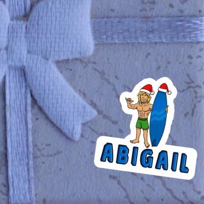 Sticker Abigail Christmas Surfer Laptop Image