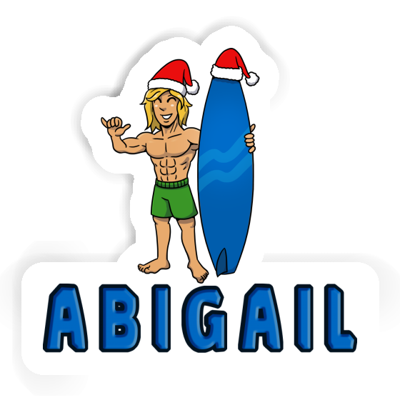 Sticker Abigail Christmas Surfer Laptop Image