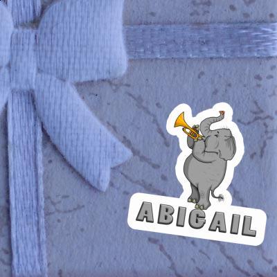 Sticker Trompeten-Elefant Abigail Laptop Image