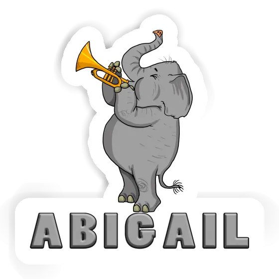 Sticker Abigail Trumpet Elephant Laptop Image