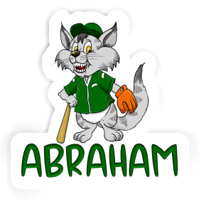 Autocollant Abraham Chat de baseball Image