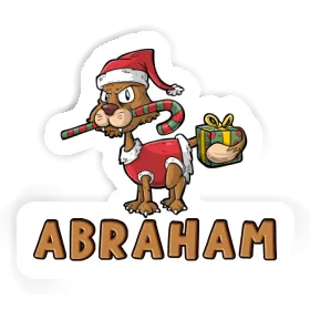 Chat de Noël Autocollant Abraham Image
