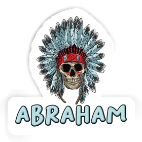 Indianer Totenkopf Sticker Abraham Image