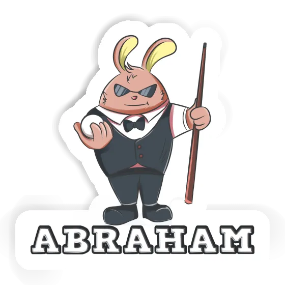 Aufkleber Billardspieler Abraham Laptop Image