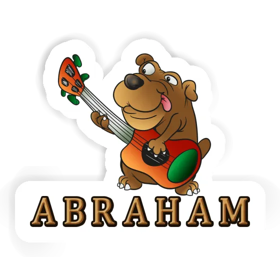Autocollant Abraham Chien guitariste Laptop Image