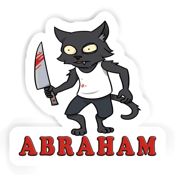 Abraham Autocollant Chat psychopathe Notebook Abraham Autocollant Chat psychopathe Notebook Image