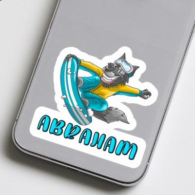 Abraham Autocollant Snowboardeur Notebook Image