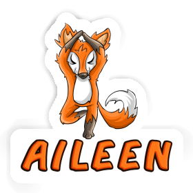 Autocollant Aileen Yoga Renard Image
