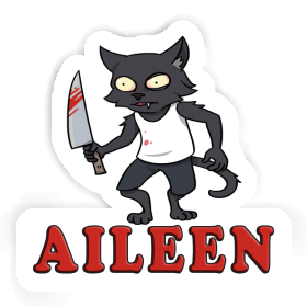 Psycho Cat Sticker Aileen Image